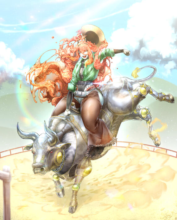 Clear Sky Carmine Rodeo by @MiscyOwl