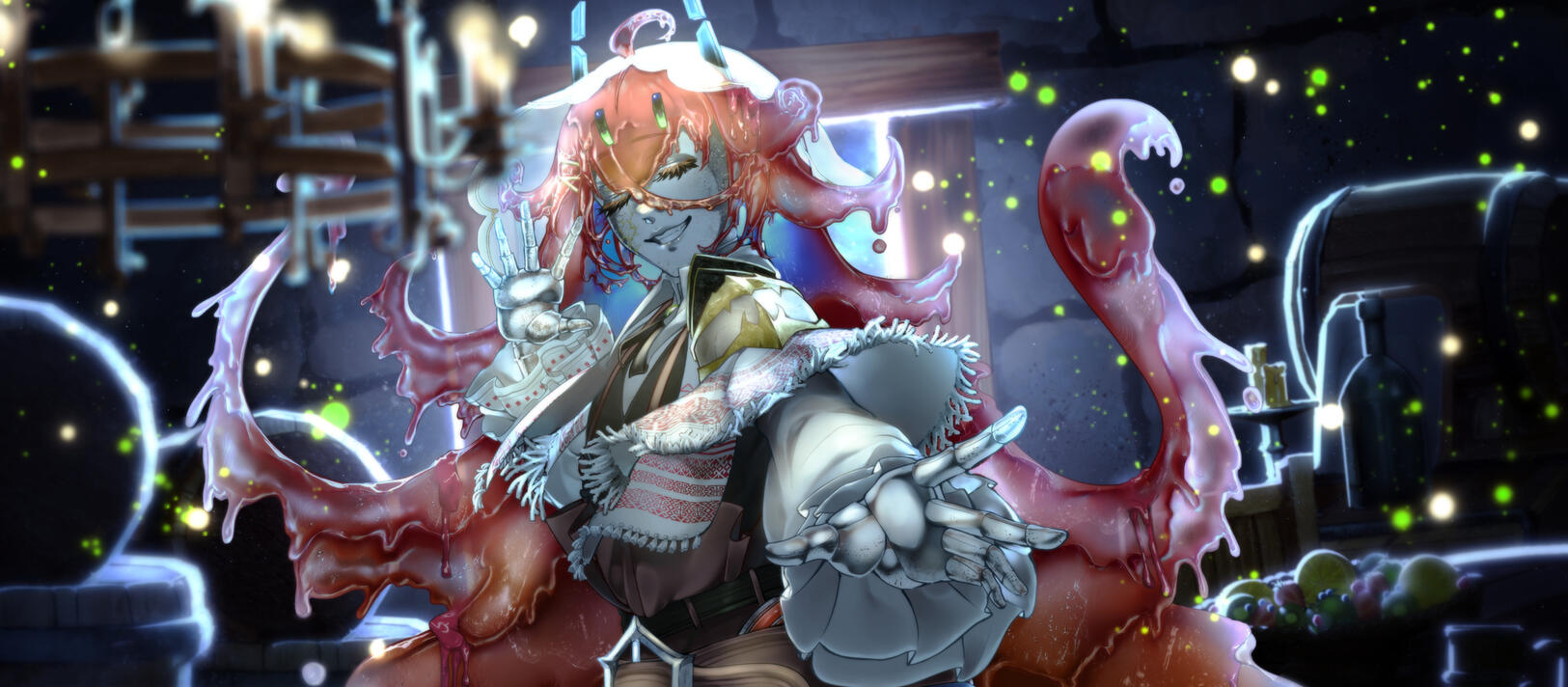 Carmine at Night by @MiscyOwl