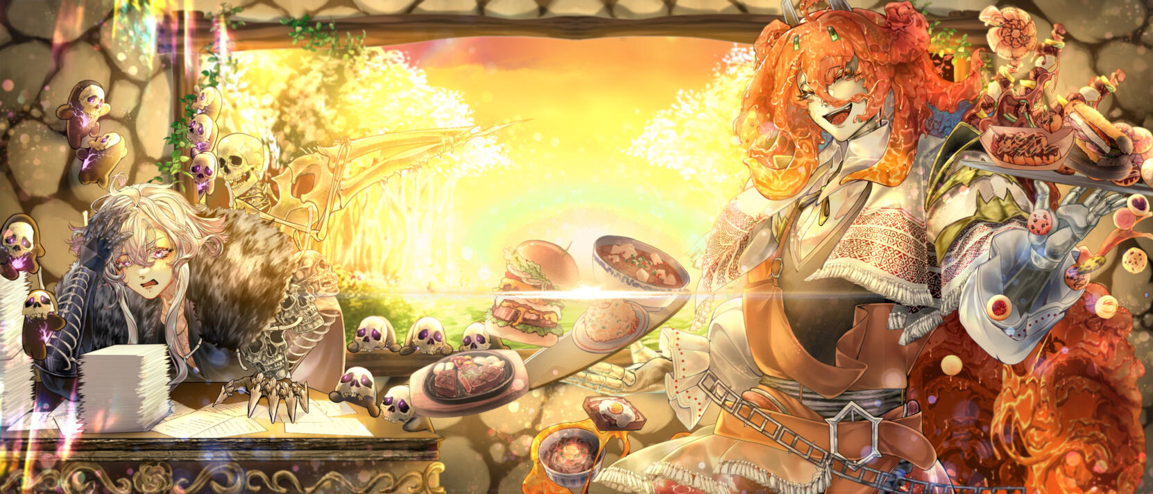 Carmine and Mortis Morning by @MiscyOwl